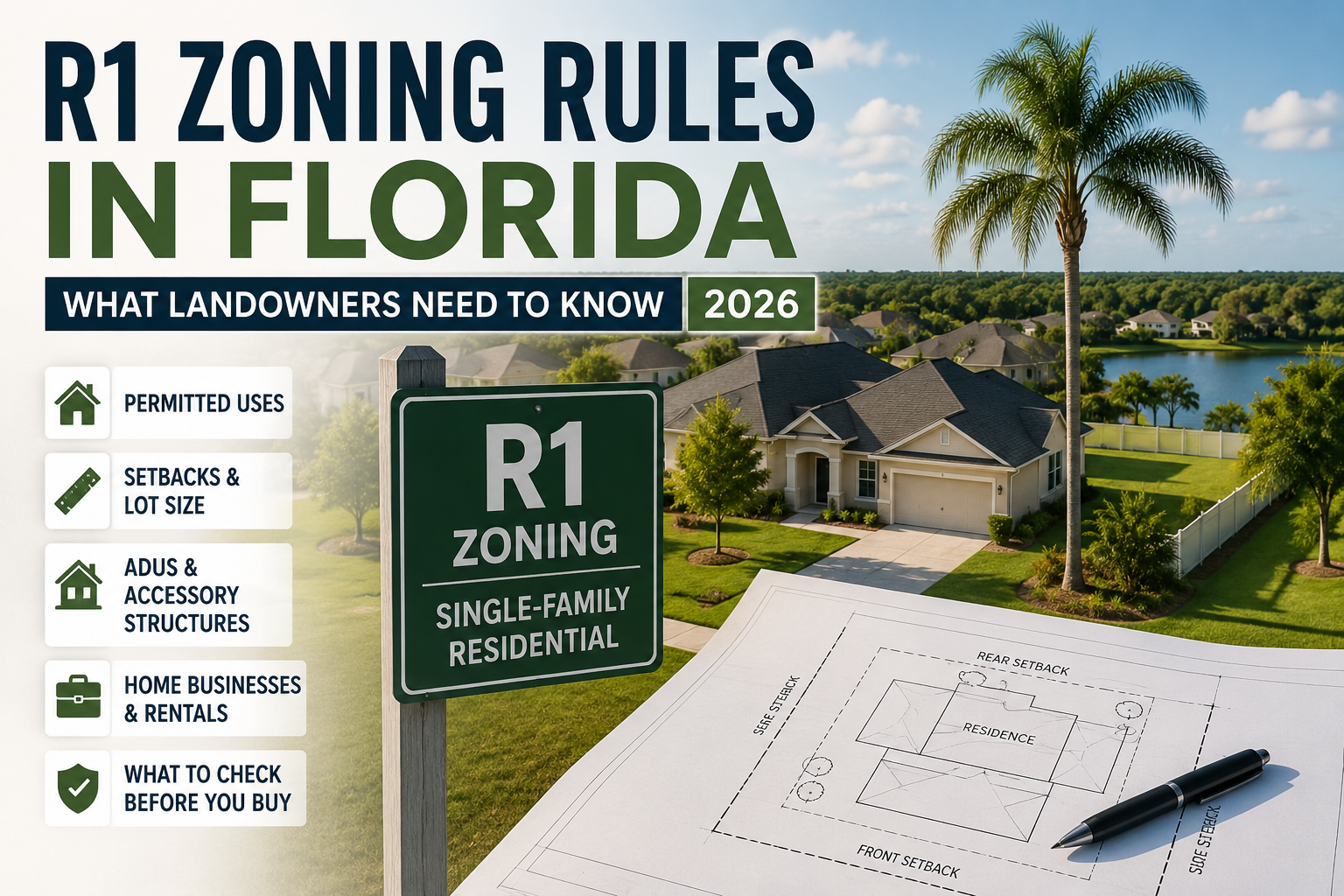 R1 Zoning Rules in Florida: What Landowners Need to Know (2026)