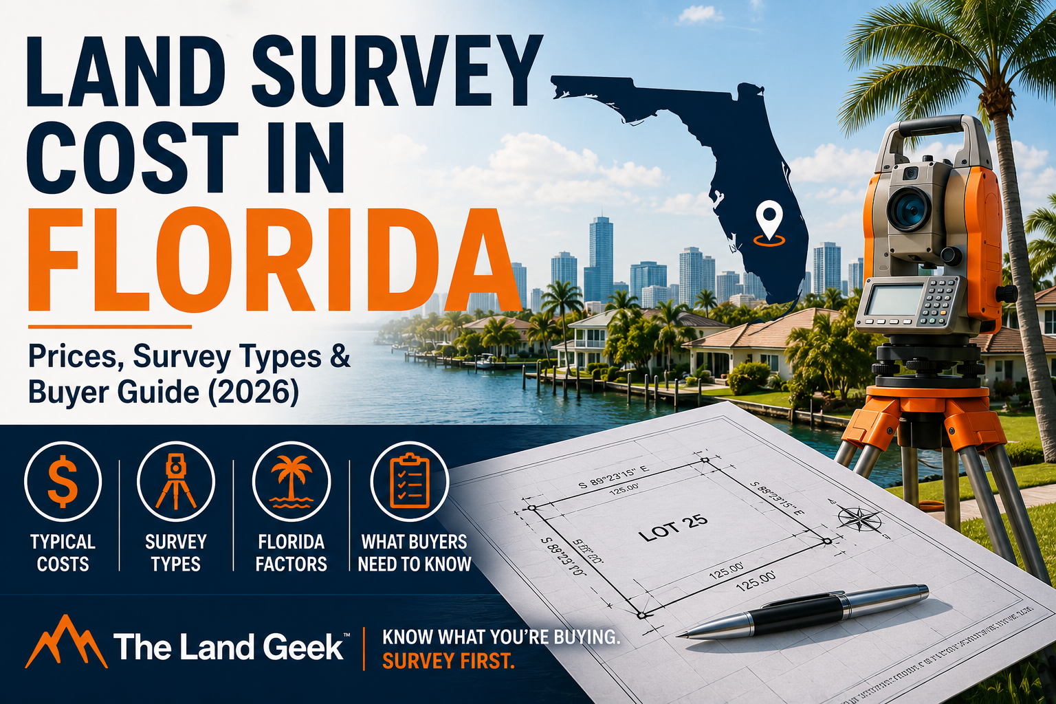 Land Survey Cost in Florida: Prices, Survey Types & Buyer Guide (2026