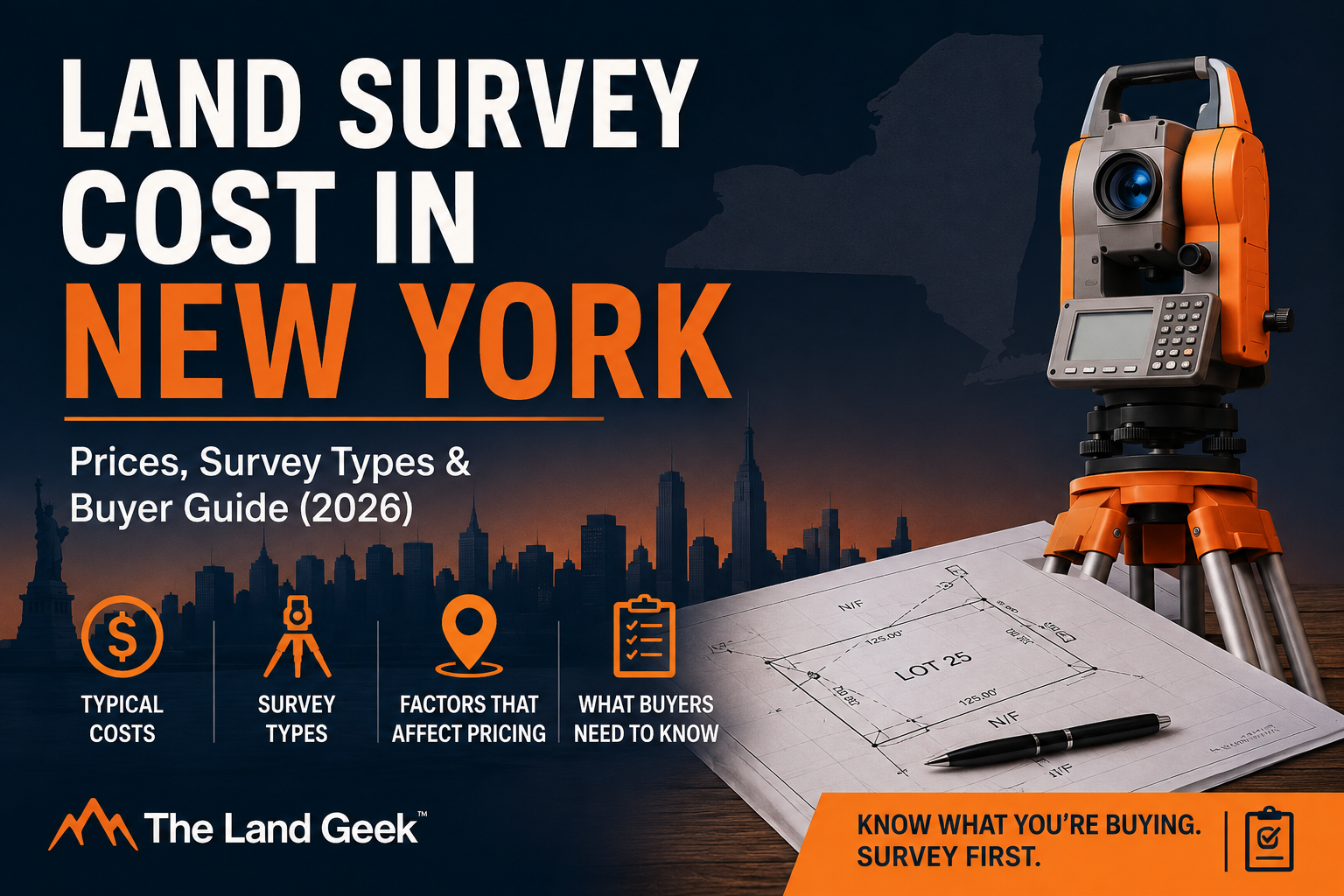Land Survey Cost in New York: Prices, Survey Types & Buyer Guide (2026)