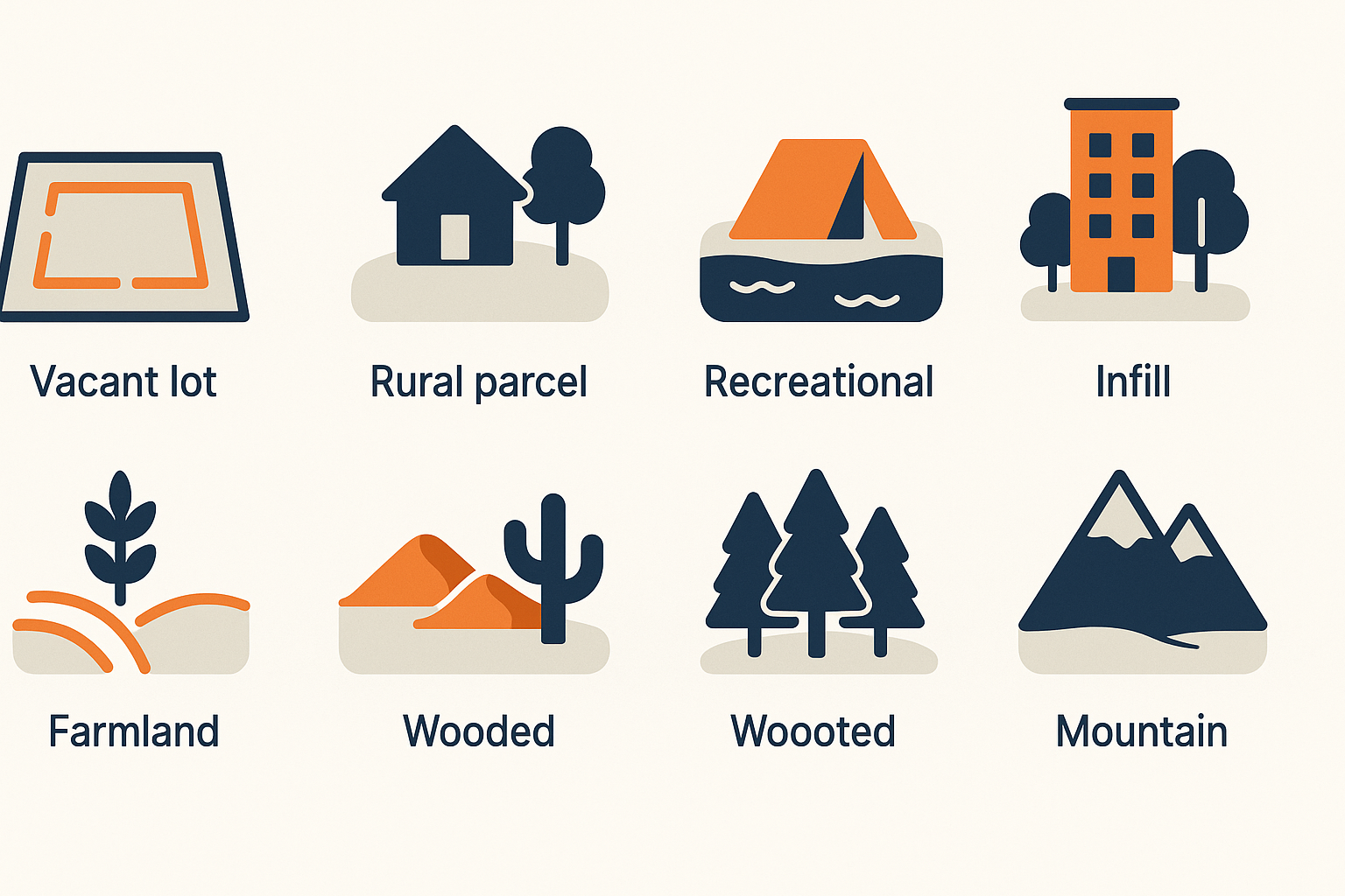 What types of land can I invest in? visual