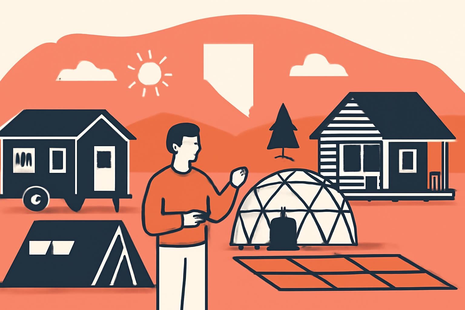What Are the Best Housing Options for Off-Grid Living in Nevada? illustration for Can You Live Off Grid In Nevada: Buyer’s Guide (2026)