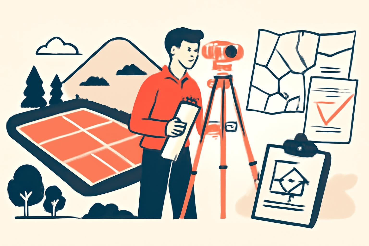 Illustration for Land Survey Costs in New York