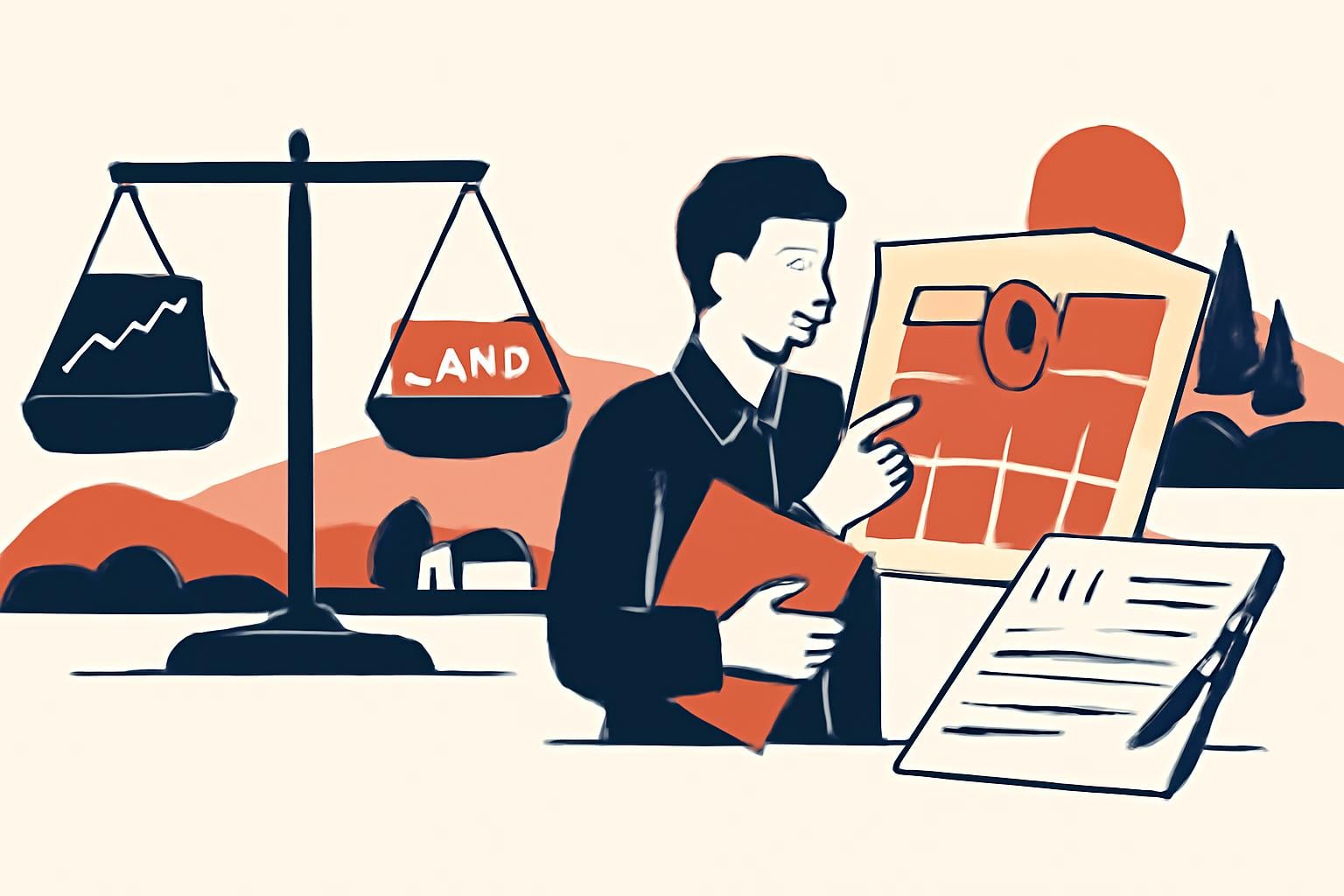 Illustration for S&P 500 vs. Land Investing